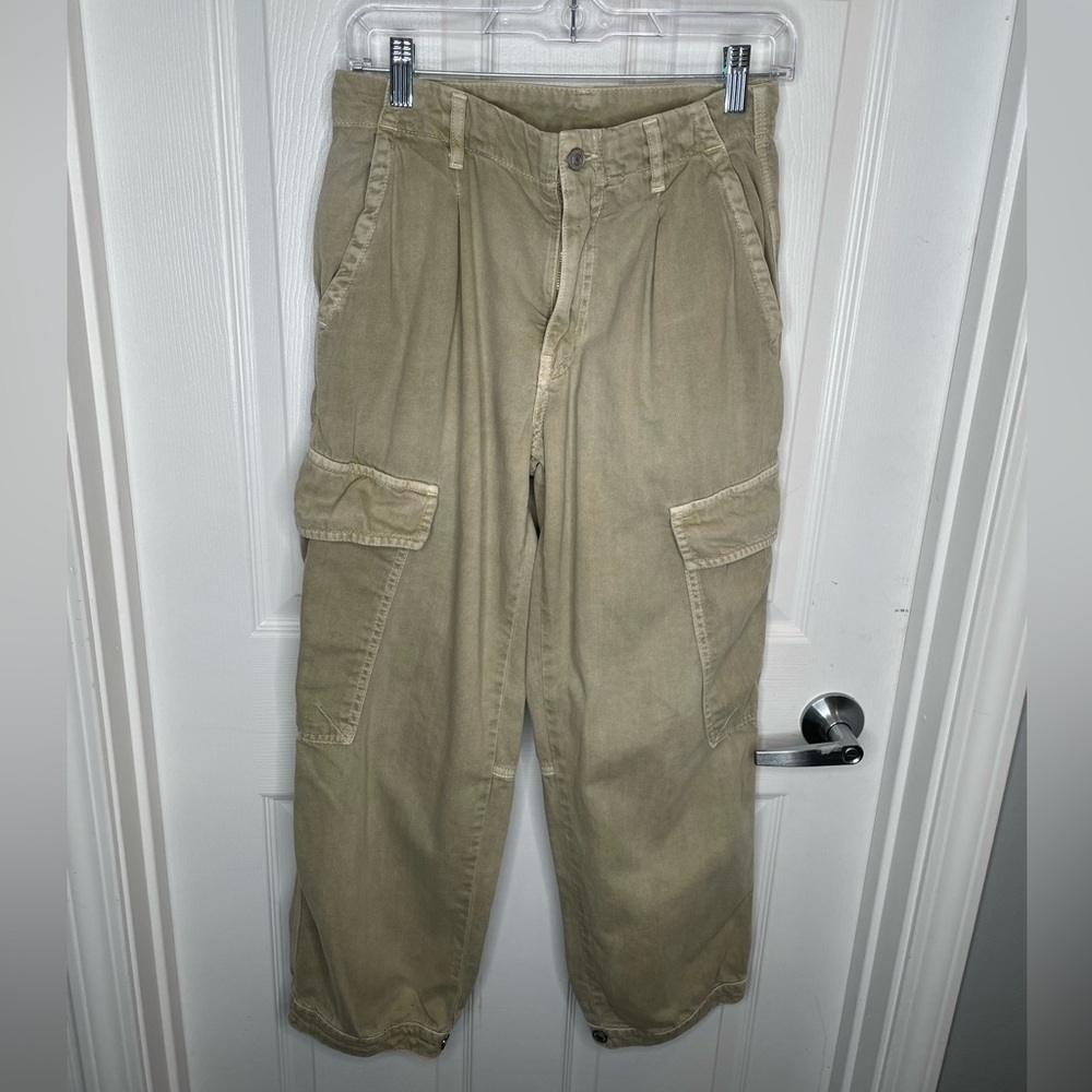 Free People First Light Utility Cargo Pants Boho Bohemian In Boa Green 4 - Picture 3 of 14